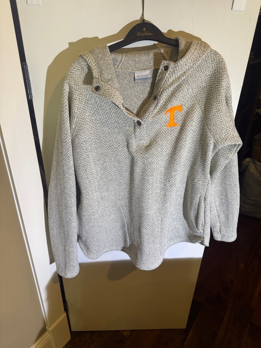 Columbia  Tennessee Volunteers Light Gray Hoodie with Orange 'T'